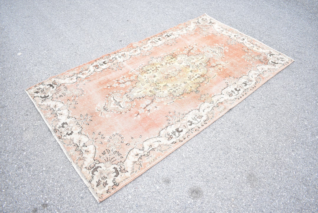 フロアラグ、トルコ製ヴィンテージラグ、ハンドメイドウールラグ