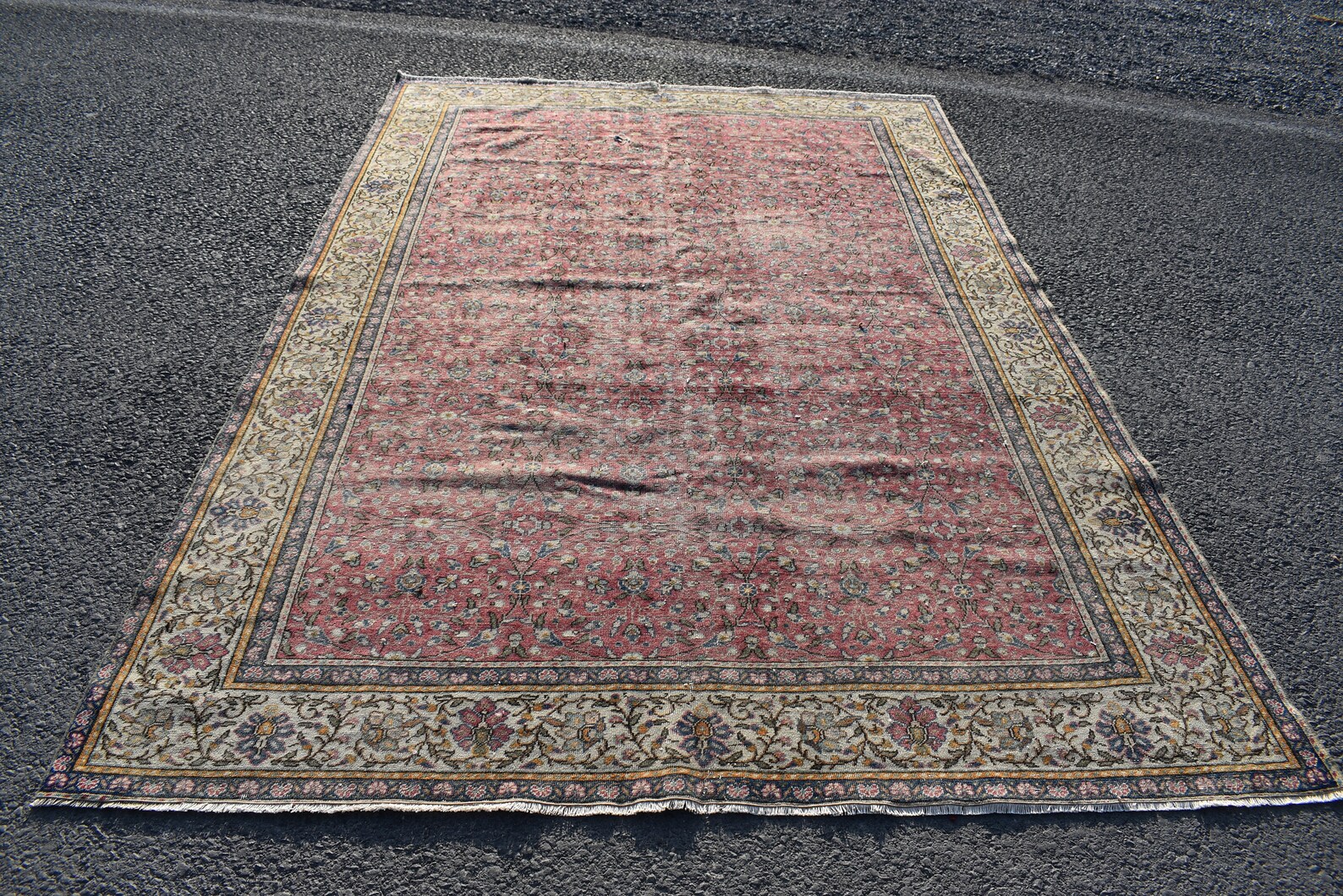 Turkish Faded Red Rug Oversize Rug Turkish Vintage Rug Etsy