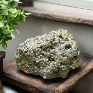 Raw Pyrite Crystal Cluster: Grade A Statement Piece (8 lb)