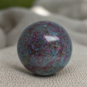 Ruby in Kyanite Sphere 63mm, UV Reactive Crystal Sphere
