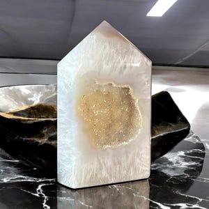 Quartz and Agate Tower with Druzy