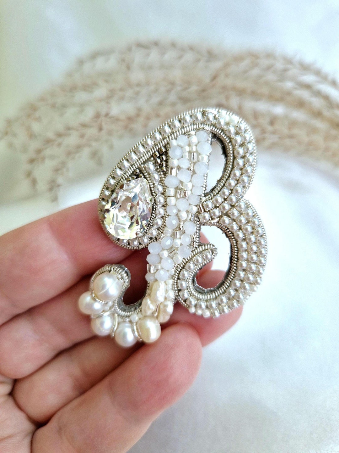 Monogram Letter Brooch 