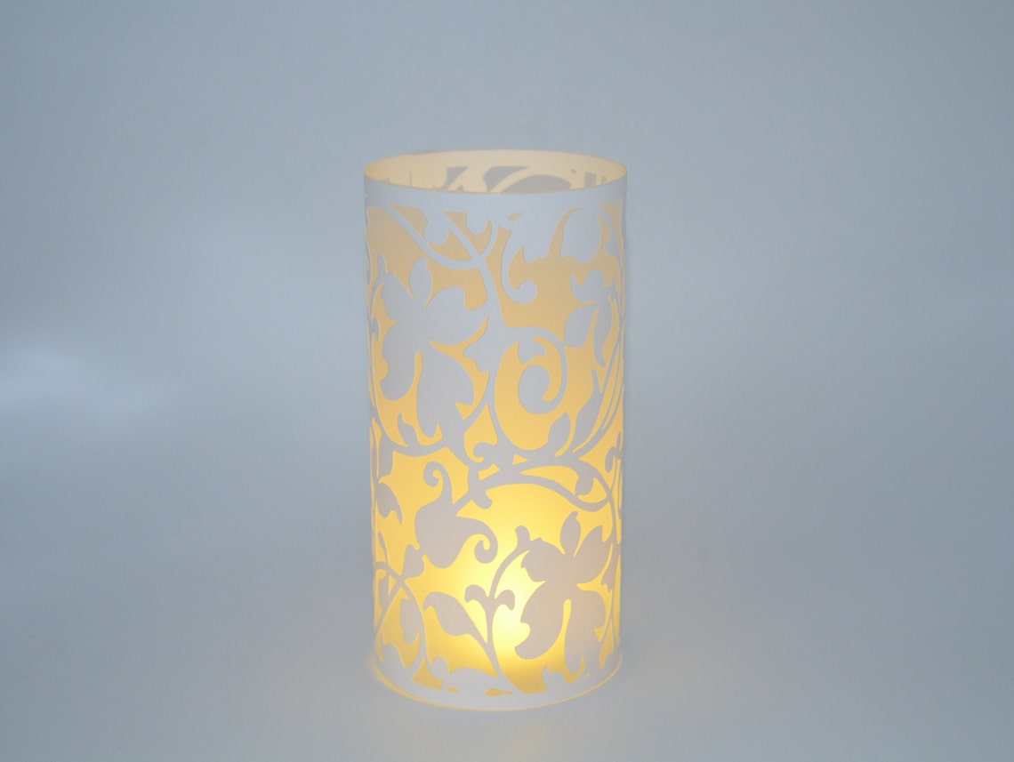 Vellum Luminary Floral OrnamentVellum LanternWedding Table Etsy