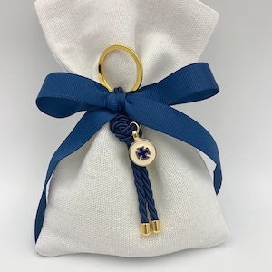 Greek baptism favors with cross, Keychain favors,  Orthodox boubounieres, bomboniere, Bomboniera, Koufeta, Martyrika, 10 pieces.