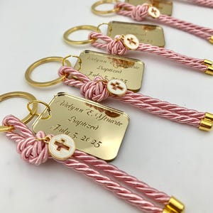 10pcs, Orthodox baptism keychain favor, Keychain martyrika, Cross favors, Greek baptism favors, Orthodox favors, First communion favors.