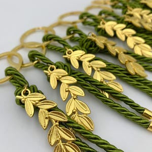 10Pcs Favors Keychain With Olive Branch | Olive Branch Wedding | All Event Favors | Baptism Keepsake | Unique Wedding Gifts | Rosary Gift