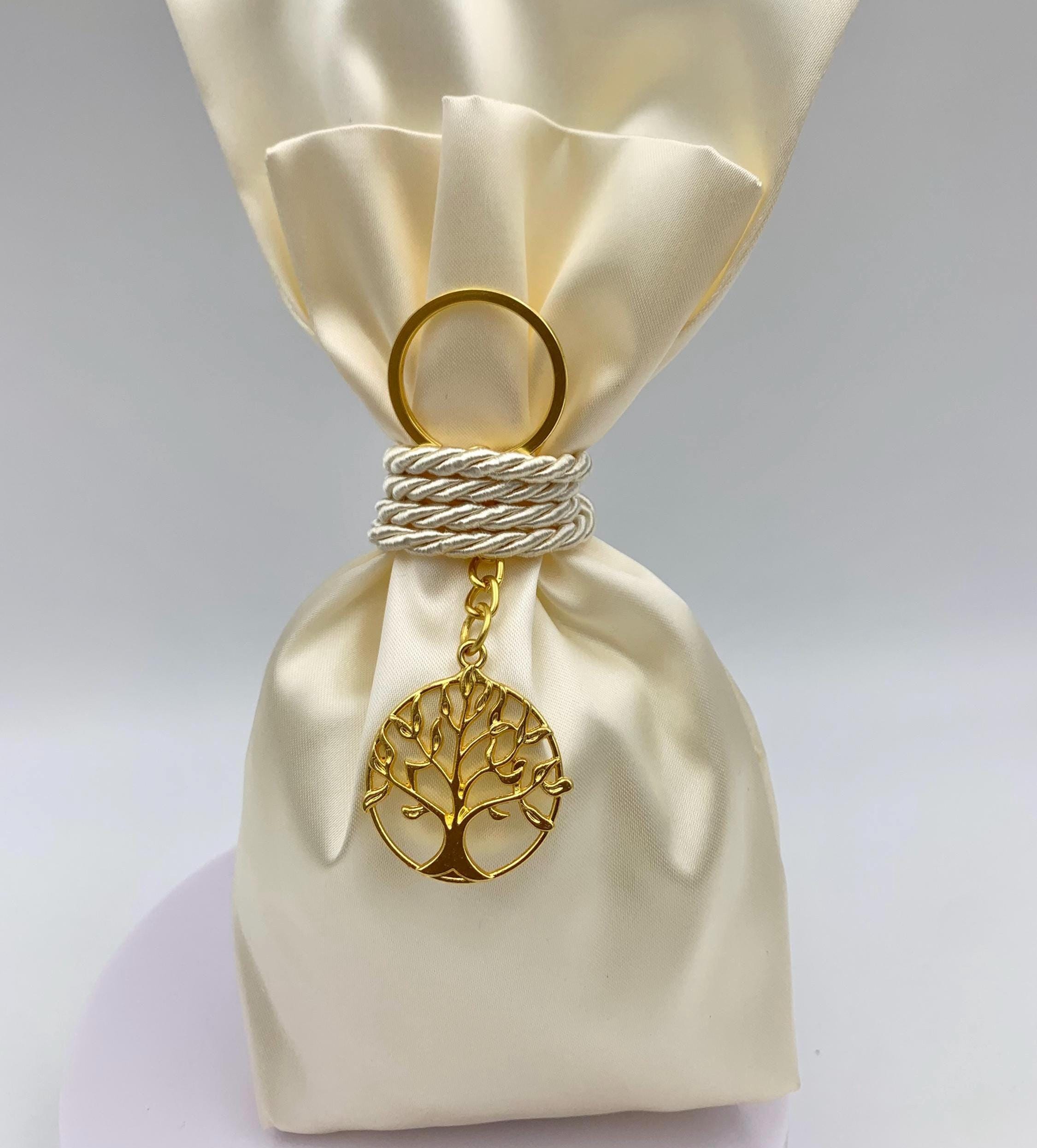 Τree of life favor, Wedding Favors with tree of life ,Satin bag favors, Greek wedding favors, Koufeta bomboniera,Baptism bomboniere