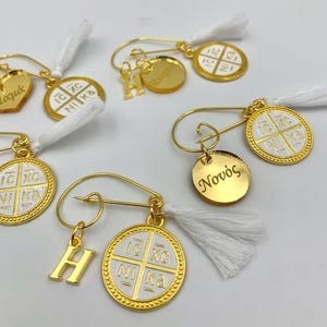 10pcs, Personalized Baptism witness pins,  Baptism Martyrika, First Communion, Greek Orthodox baptism pins,martirika pins, ICXCNIKA.