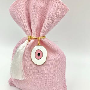10 pcs, Evil eye favor, Girl Baptism favor, keychain favor, koufeta bomboniera, greek bomboniera, baptism pouches, orthodox babtism,