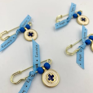 10pcs, Safe pins martyrika, Orthodox baptism pins, Witness Pins, Baptism Favors for First Communion, Christening Greek, martirika pins.