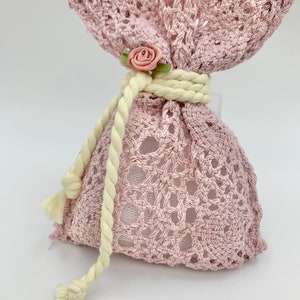 Romantic Lace Bomboniera for Guests, Baptism favor bags for Greek Orthodox Baptism, Boubouniera, Wedding Lace favors..