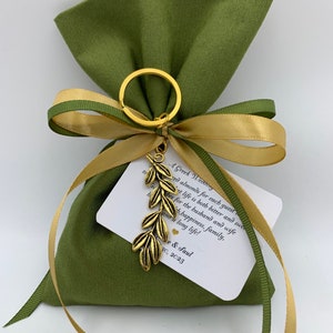 Bomboniere con rami di ulivo, bomboniere per matrimonio, boubouniere con rami di ulivo, boubouniere per battesimo greco-ortodosso, boubouniere greche, koyfeta