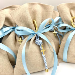 10 pcs, Greek orthodox boubounieres, christening favors, Keychain cross favors, Orthodox baptism bomboniera, koufeta, Martyrika.