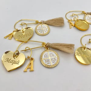 10pcs, Personalized Baptism witness pins,  Baptism Martyrika, First Communion, Greek Orthodox baptism pins,martirika pins, ICXCNIKA.