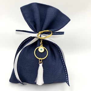 Evil Eye Favor | Baby Shower Favor | Mati Bomboniera | Elegant Christening Favor | Orthodox Babtism | Baptism Pouches | Greek Christening