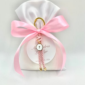 Personalized baptism favor, Cross Favor, 10 pcs, koufeta bomboniera, christening favor, Greek baptism, koufeta favor bag