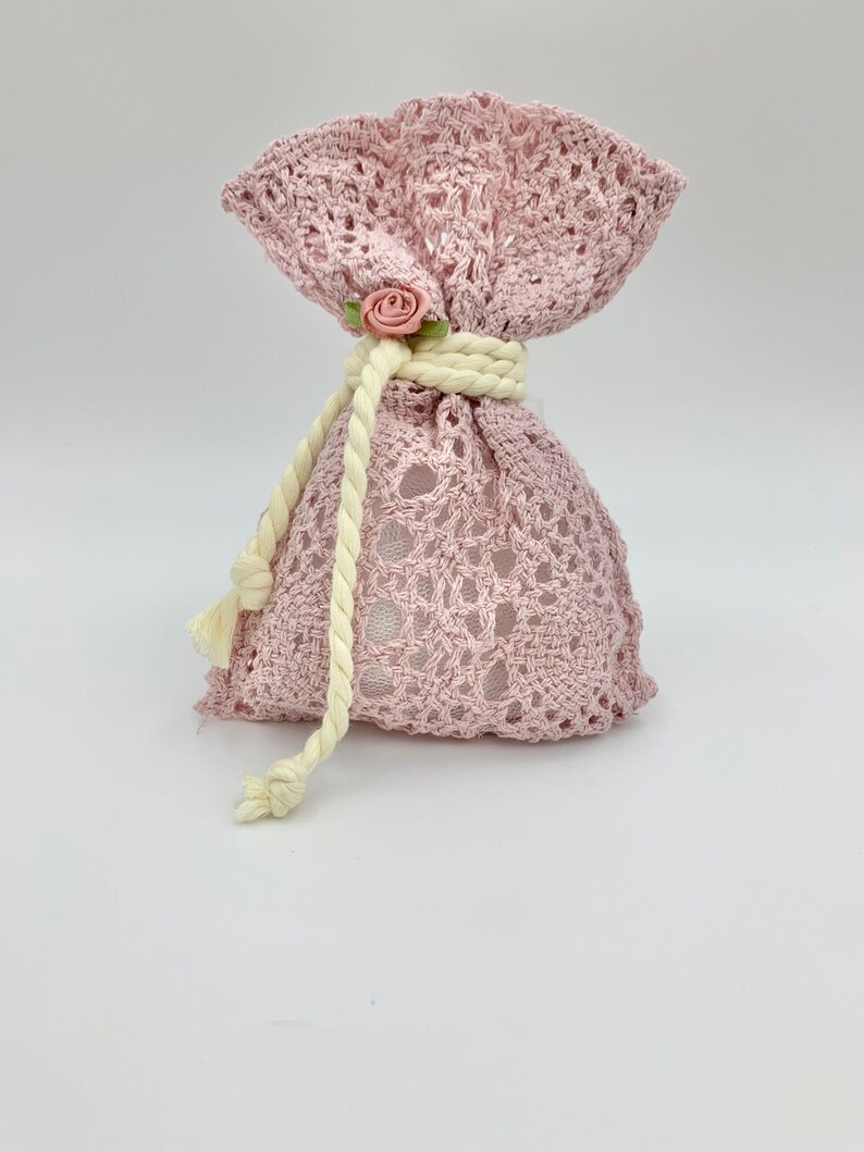 Romantic Lace Bomboniera for Guests, Baptism favor bags for Greek Orthodox Baptism, Boubouniera, Wedding Lace favors..