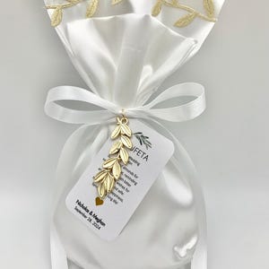 10 pezzi, boubouniere per matrimonio greco per gli sposi, bomboniere personalizzate per matrimonio ortodosso, ghirlande di ulivo, bomboniere Koufeta.