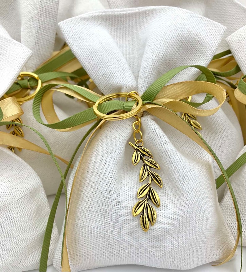 Olive branch favors, Wedding bomboniere, Olive branch boubounieres, greek orthodox baptism boubounieres, Greek boubounieres, 10 pcs, image 9