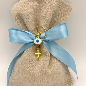 10 pcs,  Evil eye favor, Greek baptism favors for guests, Greek baptism favors boy, koufeta, enamel evil eye, greek boubounieres