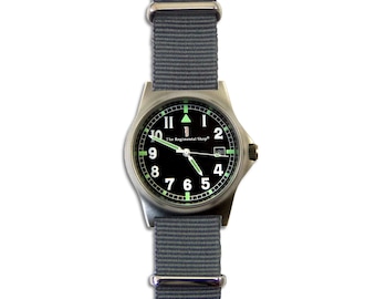 Montre militaire G10 avec bracelet en argent