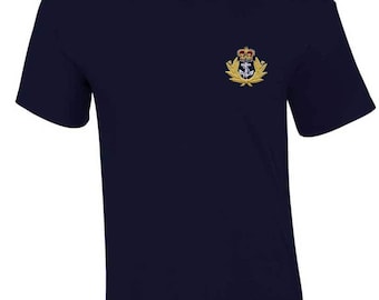 Camiseta de algodón de la Royal Navy (insignia de gorra)