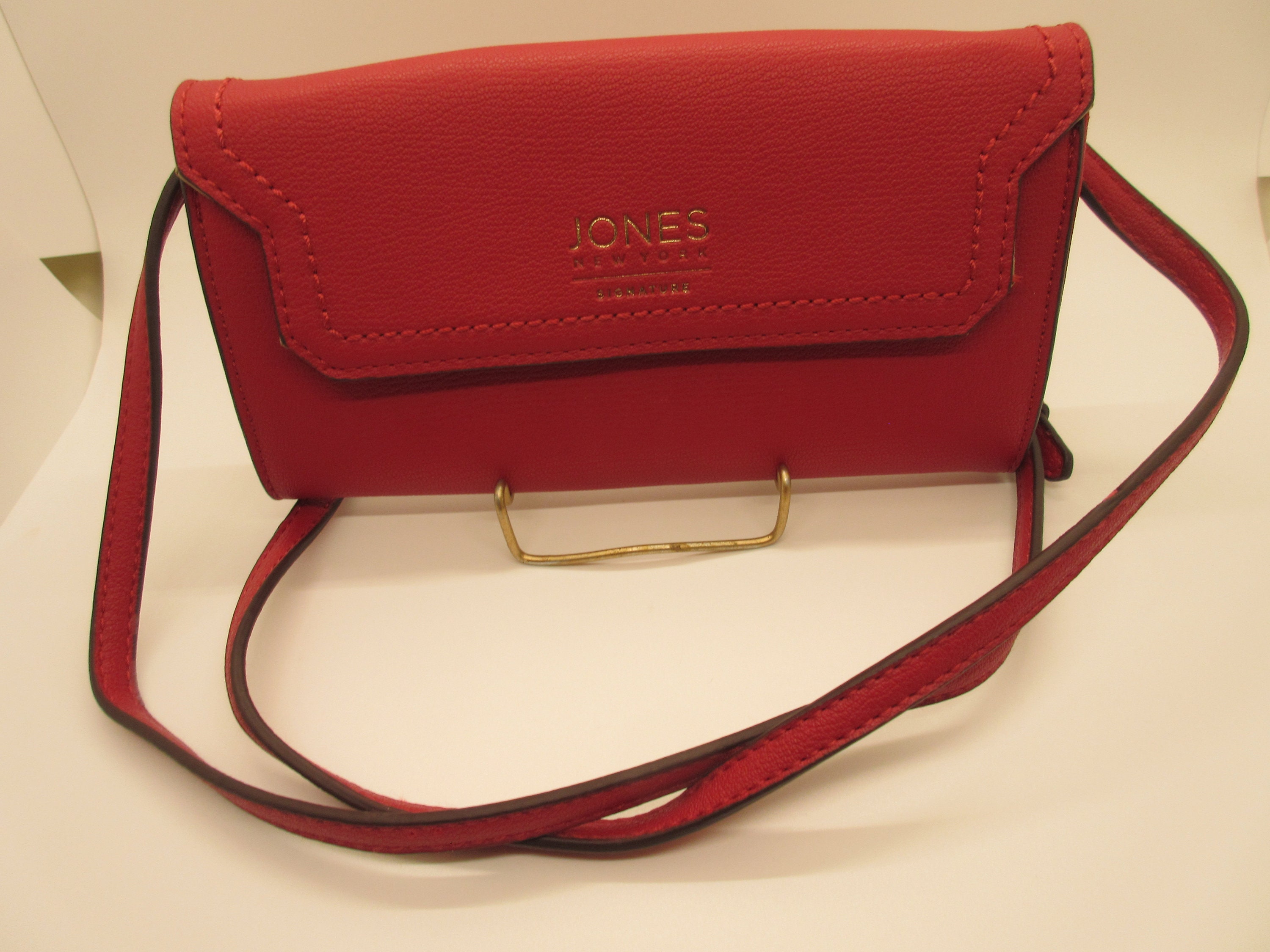 Jones New York Signature Red Crossbody Purse 8l X 4 1 2w X 1d