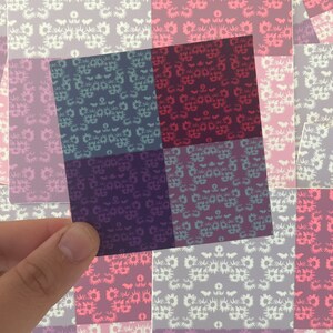 A Cyanotype Drawing • Pop Art Square Sticker • Durable Vinyl Sticker • Laptop Sticker • ObscuraPrintShop • Scratch Proof • Waterproof