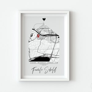 Einweihungsgeschenk Haus Wohnung, Zuhause Koordinaten Bild, Einzugsgeschenk personalisiert, Geschenk Hausbau, Richtfest, erste Wohnung