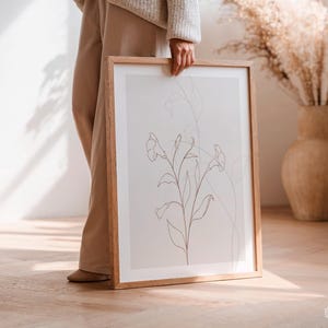 Echtholz Bilderrahmen, hochwertiger Holzrahmen mit Acrylglas, moderner & zeitloser Posterrahmen, Schwarz Weiß Natur