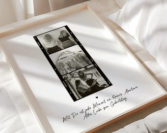 Filmstreifen Poster im Retro-Stil, Beste Freundin Geschenk, personalisierter Fotodruck, Geburtstagsgeschenk Schwester Geschwister Freunde