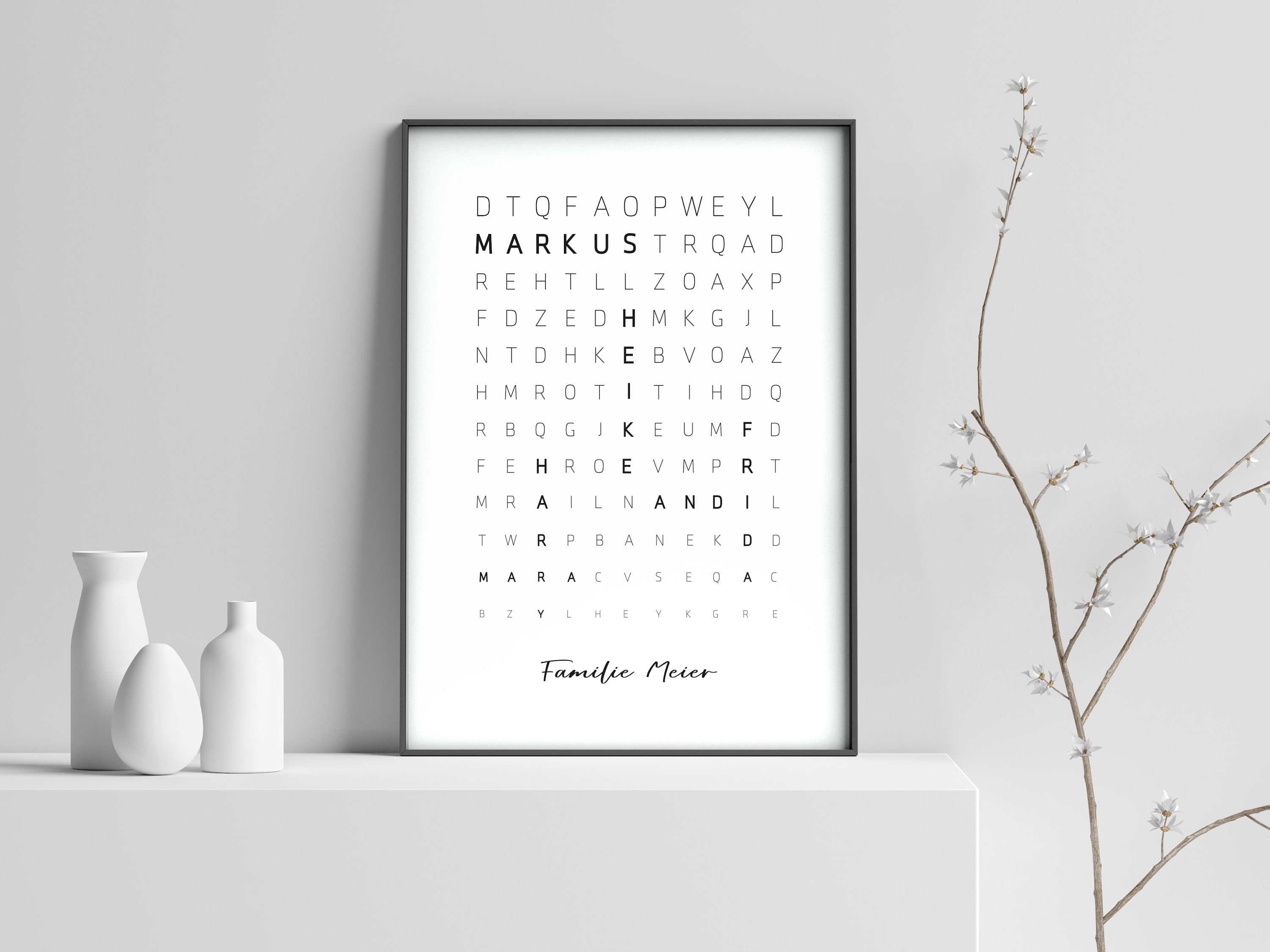 Poster Crossword Puzzle Personalized With Name Mural for Etsy