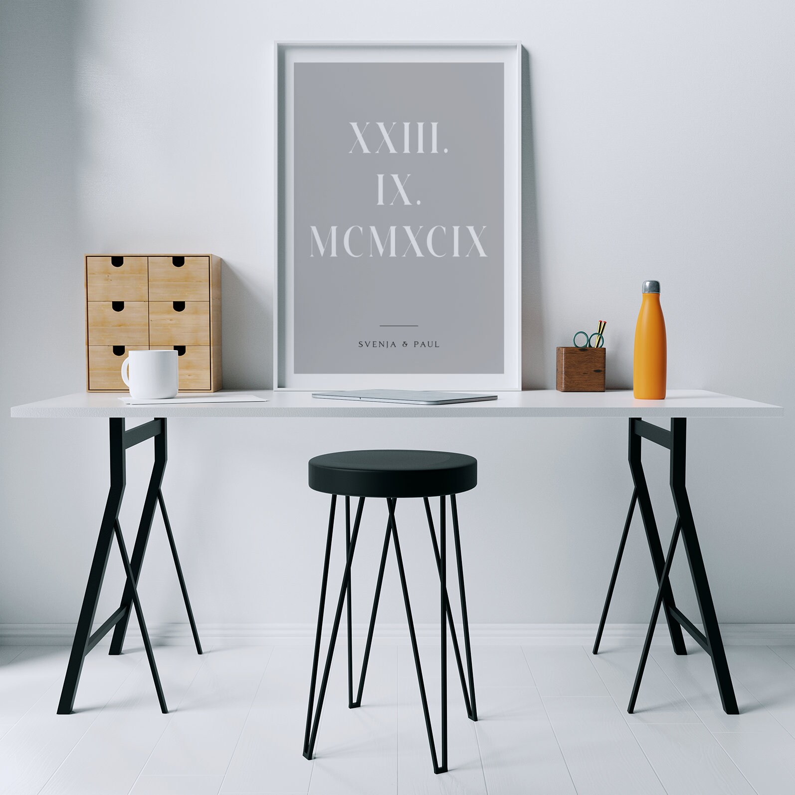 Poster Wunschdatum Römische Zahlen Datum personalisiert mit | Etsy