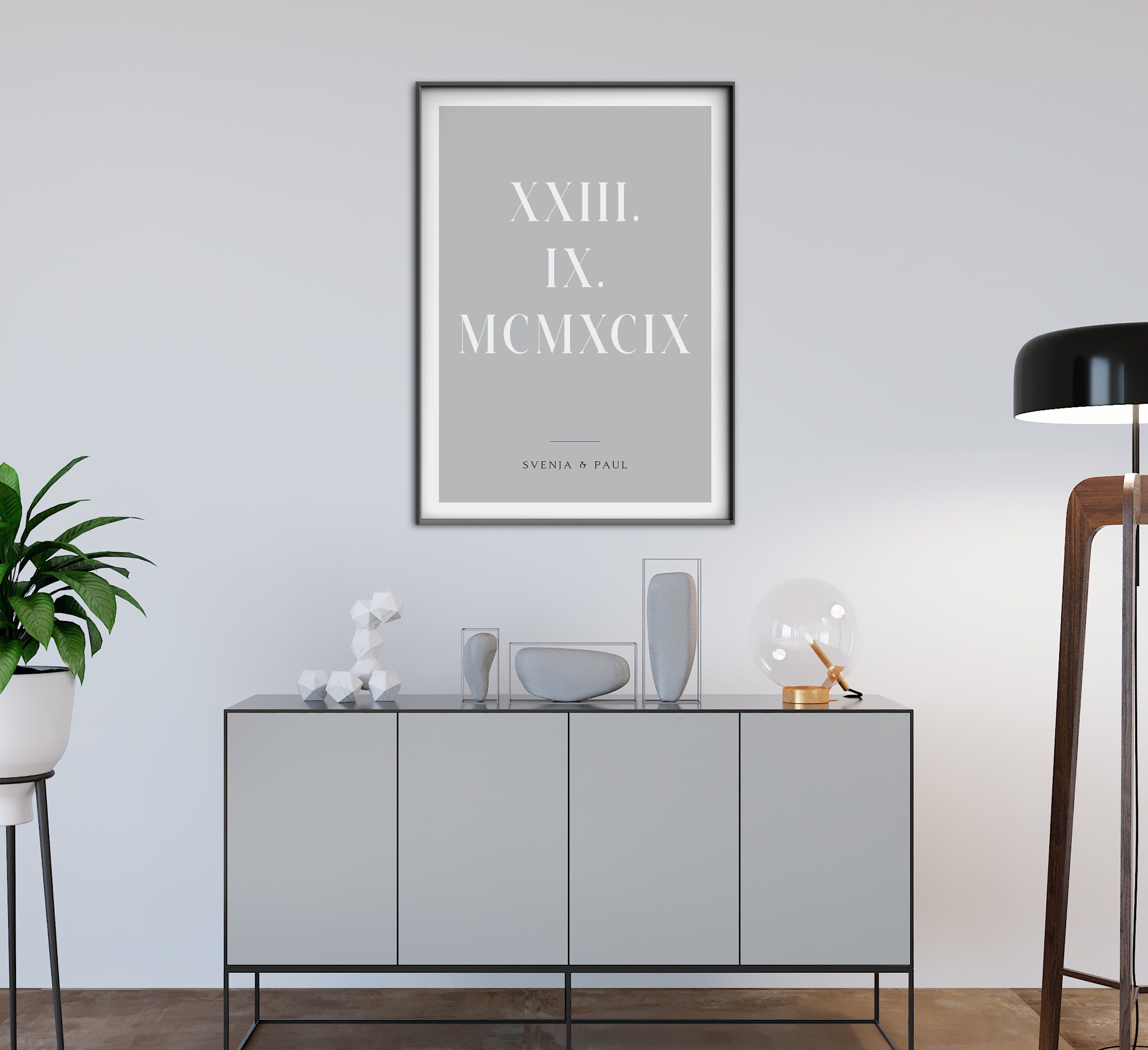 Poster Wunschdatum Römische Zahlen Datum personalisiert mit | Etsy