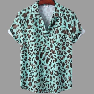 Herren Handmade Retro Paradise Kurzarm Shirt