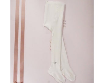 baby ivory christening tights