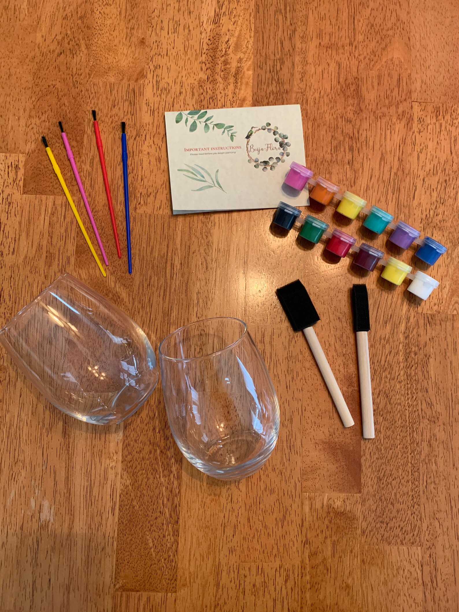 DIY Wine Glasses Kit Painting Wine Glasses Wine Gift Etsy