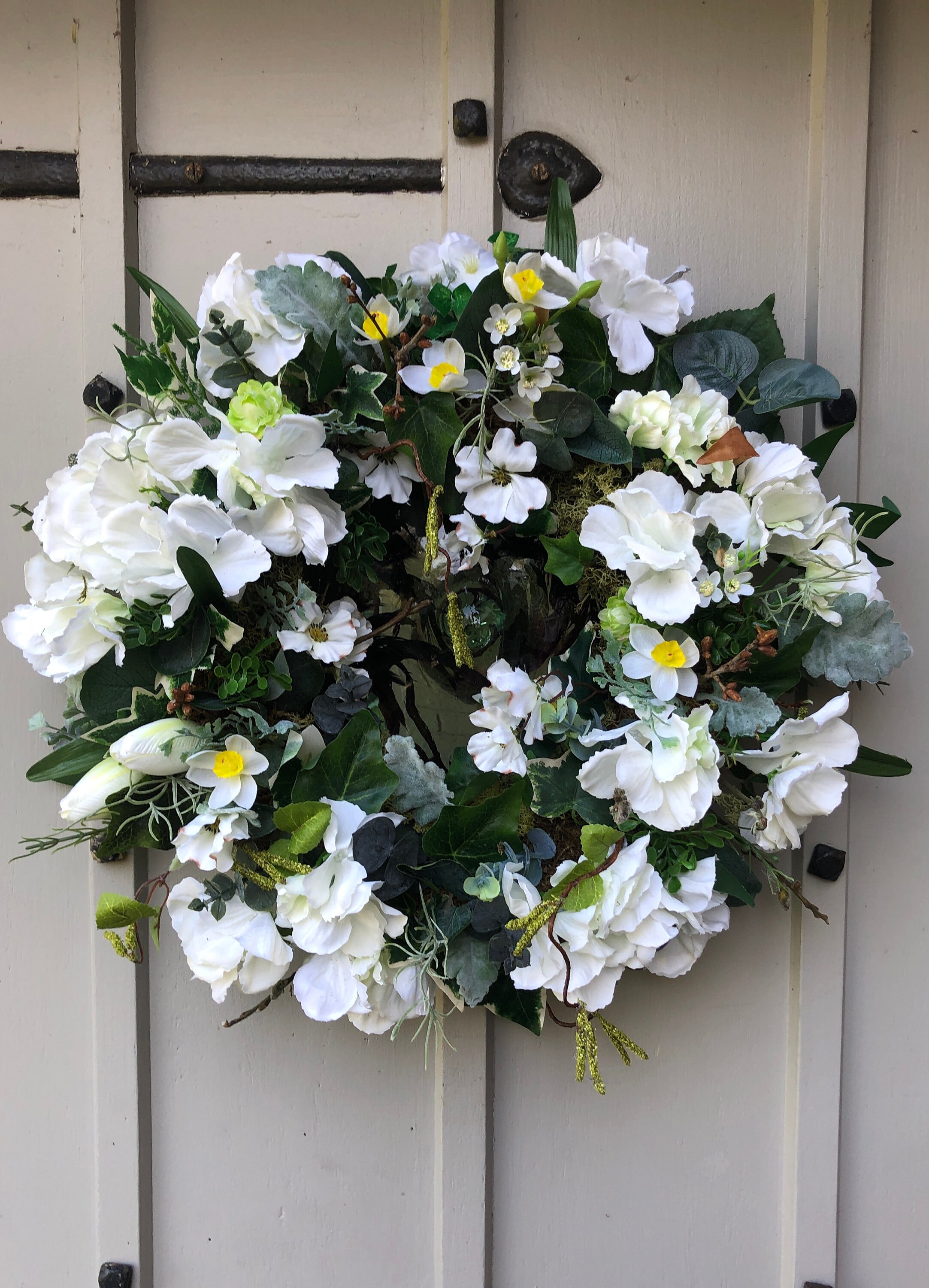 Winter Whites, Gorgeous Handmade Winter Front Door Wreath, Winter