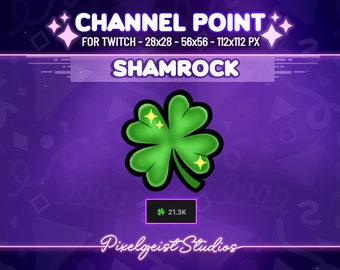 Shamrock Channel Point: Lucky Irish Stream Emote (PNG)