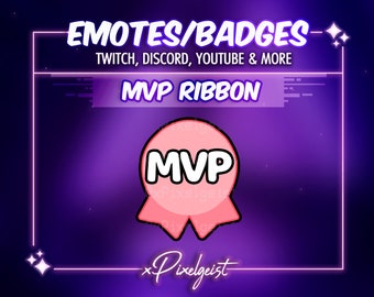 MVP Award Ribbon Emote: Twitch Streamer Graphics (Digital Download)