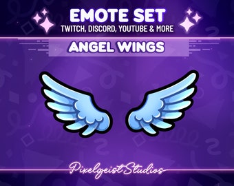Angel Wing Emote Set: Celestial Twitch Badges (Instant Download)
