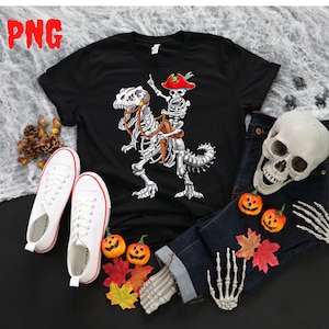 Dinosaurs Halloween PNG, Dinosaur PNG Pirate Png, T Rex Png, Halloween Skeleton Sublimation Design,Instant Download