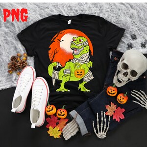 Dinosaurier Halloween PNG, Dinosaurier PNG Kürbis Png, T Rex Png, Halloween Skelett Sublimation Design, Sofortiger Download