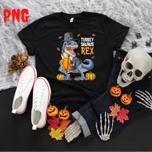 Turkey Saurus Rex Halloween PNG, Dinosaur PNG Boo Png, T Rex Png, Halloween Skeleton Sublimation Design,Instant Download