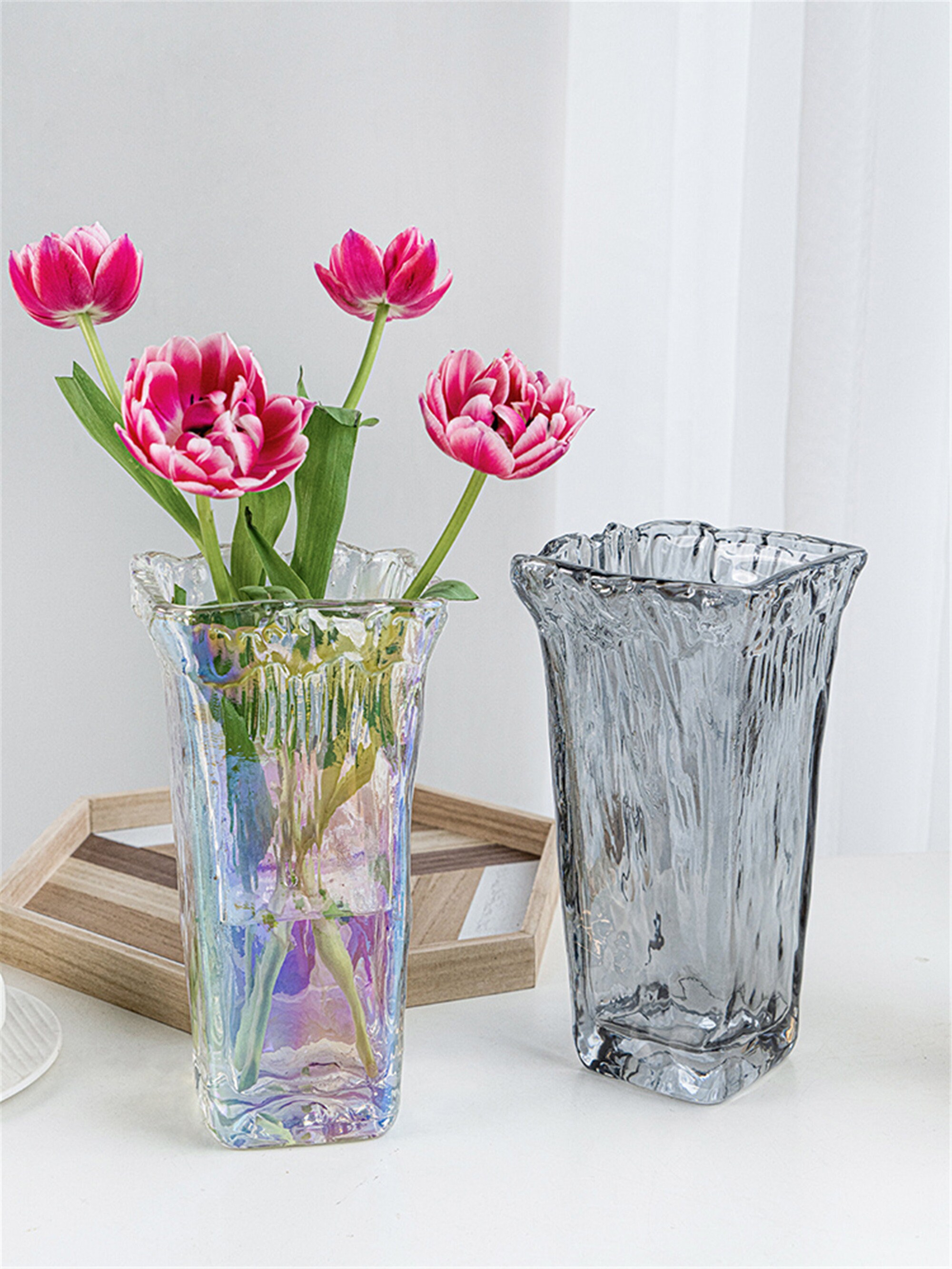 Spanish Style Glass Vase Simple Glass Vase Hydroponic Etsy