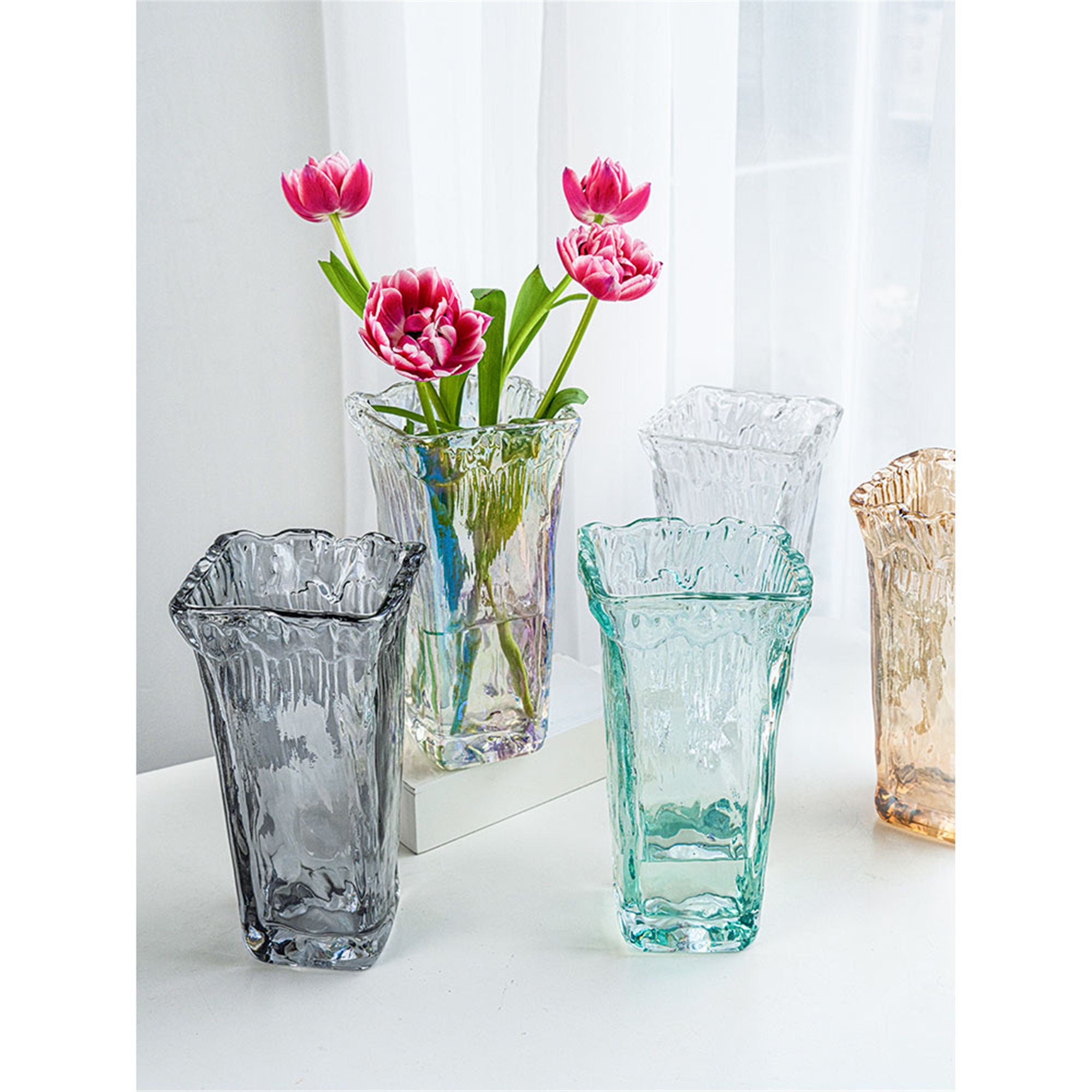 Spanish Style Glass Vase Simple Glass Vase Hydroponic Etsy