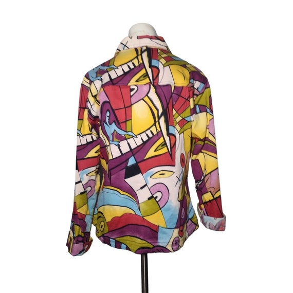 Vintage Mirror Image Abstract Art to Wear Jacket … - image 7