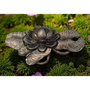 Vintage Möwe Zinn Lotus Blume Brosche Pin Kanada signiert