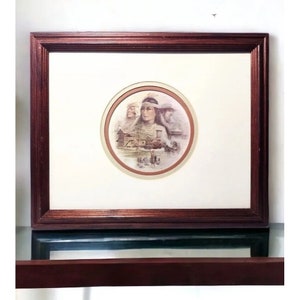 Vtg Ben Hampton Nancy Ward Cherokee Nation 1976 Signed Art Print Framed Matted