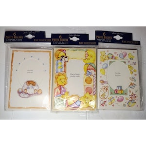 Paquete de 3 tarjetas de felicitación de lujo para anunciar el nacimiento de un bebé, estilo vintage